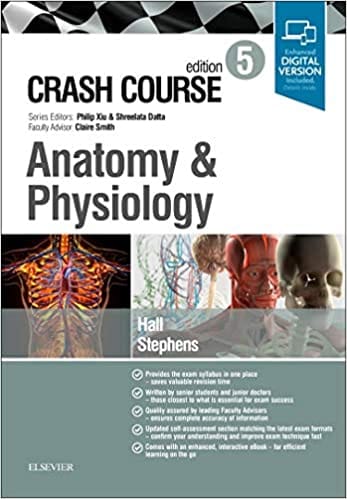 Crash Course Anatomy and Physiology 5th Edition 2019 By Hall Publisher Elsevier