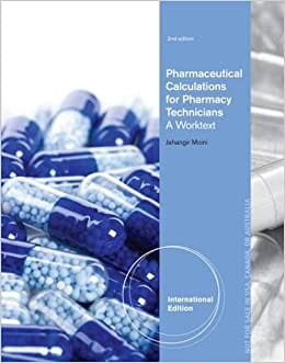 Pharmaceutical Calculations For Pharmacy A Worktext 2nd Edition 2013 By Moini J Publisher Cengage