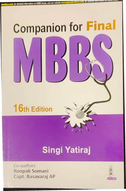 Companion for Final MBBS 16th Edition 2022 By Singi Yatiraj