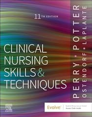 Clinical Nursing Skills and Techniques  11th Edition 2024 By Perry, Anne G.