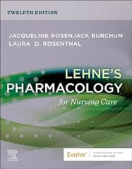 Lehne's Pharmacology for Nursing Care  12th Edition 2024 By Burchum