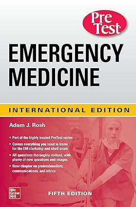 Pretest Emergency Medicine 5th Edition International Edition 2021 By Rosh A J