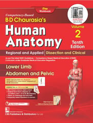 BD Chaurasia Human Anatomy Volume 2, 10th Edition 2024