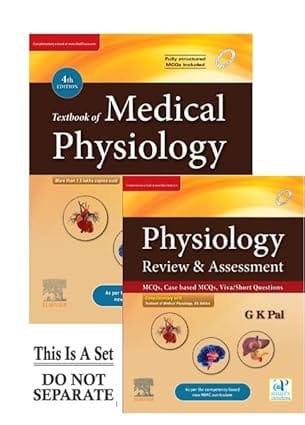 Textbook of Medical Physiology 4th Edition With Review & Assessment MCQs, Clinical Case Studies, Viva,Short Questions 1st Edition 2024 By GK Pal