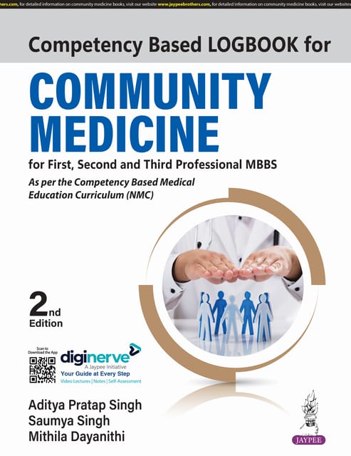 Competency Based Logbook For Community Medicine For First,Second And Third Professional Mbbs 2nd Edition 2025 By Aditya Pratap Singh