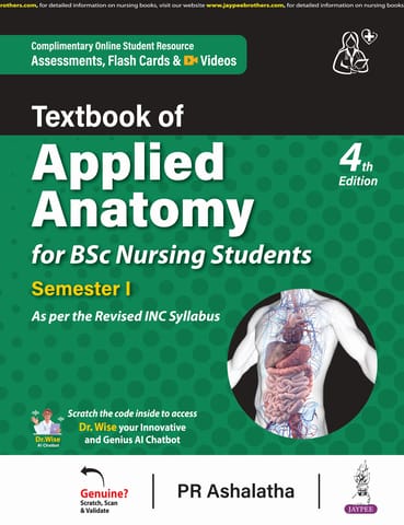 Textbook Of Applied Anatomy For Bsc Nursing Students Semester I 2025 By Pr Ashalatha