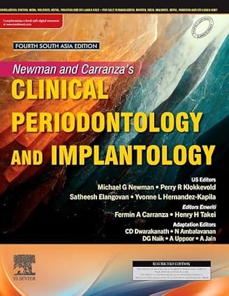 Newman and Carranza Clinical Periodontology and Implantology 4th South Asia Edition 2024 By Dwarakanath