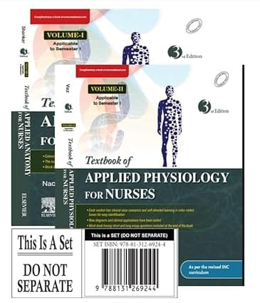 Textbook of Applied Anatomy and Physiology for Nurses 3rd Edition Set of 2 Vol 2024 By Shankar