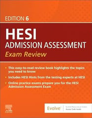 Admission Assessment Exam Review 6th Edition 2024 By HESI