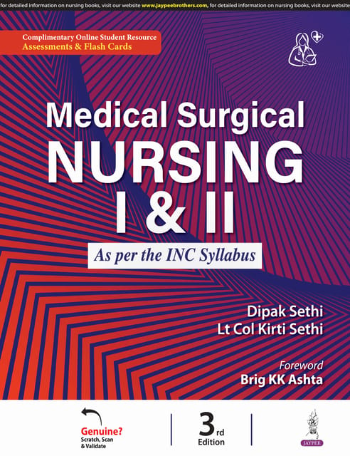 Medical Surgical Nursing I & Ii As Per The Inc Syllabus 3rd Edition 2025 By Dipak Sethi