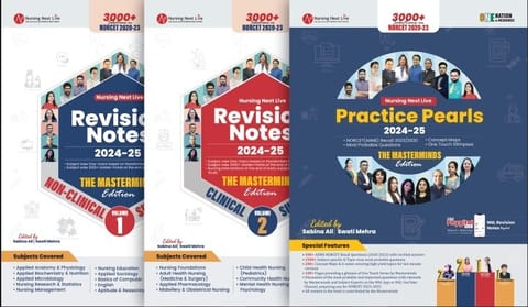 Nursing Next Live Revision Notes 1st Edition 2025 Set of 3 Volumes By Sabina Ali & Swati Mehra