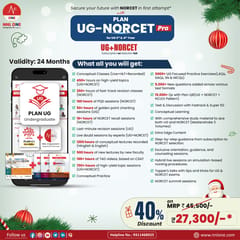 Plan UG NORCET Pro for UG 3rd & 4th Year (online course)