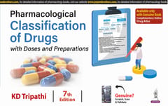 Pharmacological Classification Of Drugs With Doses And Preparations 7th Edition 2025 By Kd Tripathi