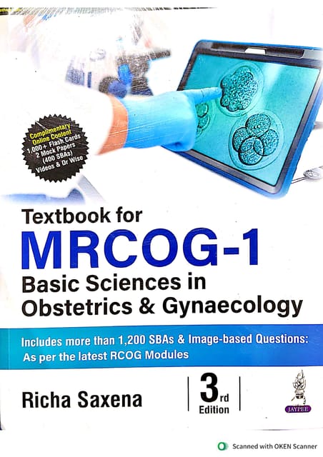 Textbook For Mrcog-1 Basic Sciences In Obstetrics & Gynaecology 3rd Edition 2025 By Richa Saxena