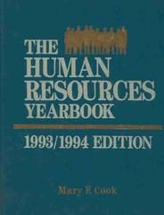 The Human Resources Yearbook 1993/1994/ Edition 1993 By Cook