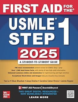 First Aid For The Usmle Step1 2025, 35th Edition 2025 By Le Bhushan