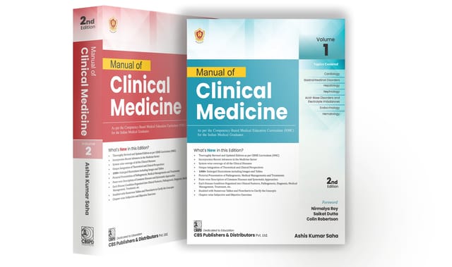 Manual of Clinical Medicine Set of 2 Volumes 2nd Edition 2025 By Ashis Kumar Saha