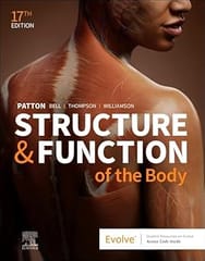 Structure & Function of the Body - Hardcover 17th Edition 2024 By Patton